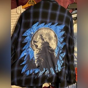 Custom Wolf Flannel